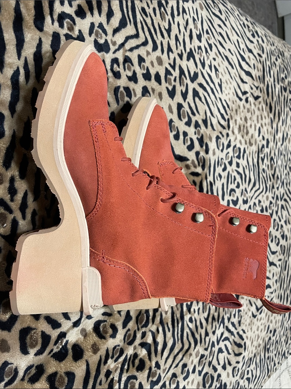 Sorel Women's Lace-Up Suede Boots in Rust.
